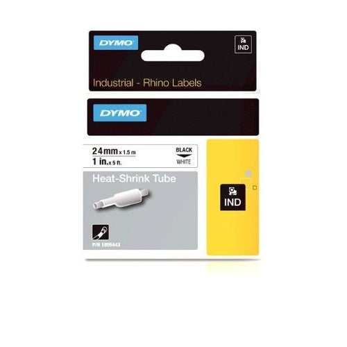 Dymo Rhino Heat Shrink Tubes - Schrumpfschlauch - Schwarz auf Weiß - Rolle (2,4 cm x 1,5 m) - für Rhino 4200, 6000, 6000 Hard Case Kit, 6500, RhinoPRO 6500 Professional Labeling Bundle (01805443) afbeelding 6