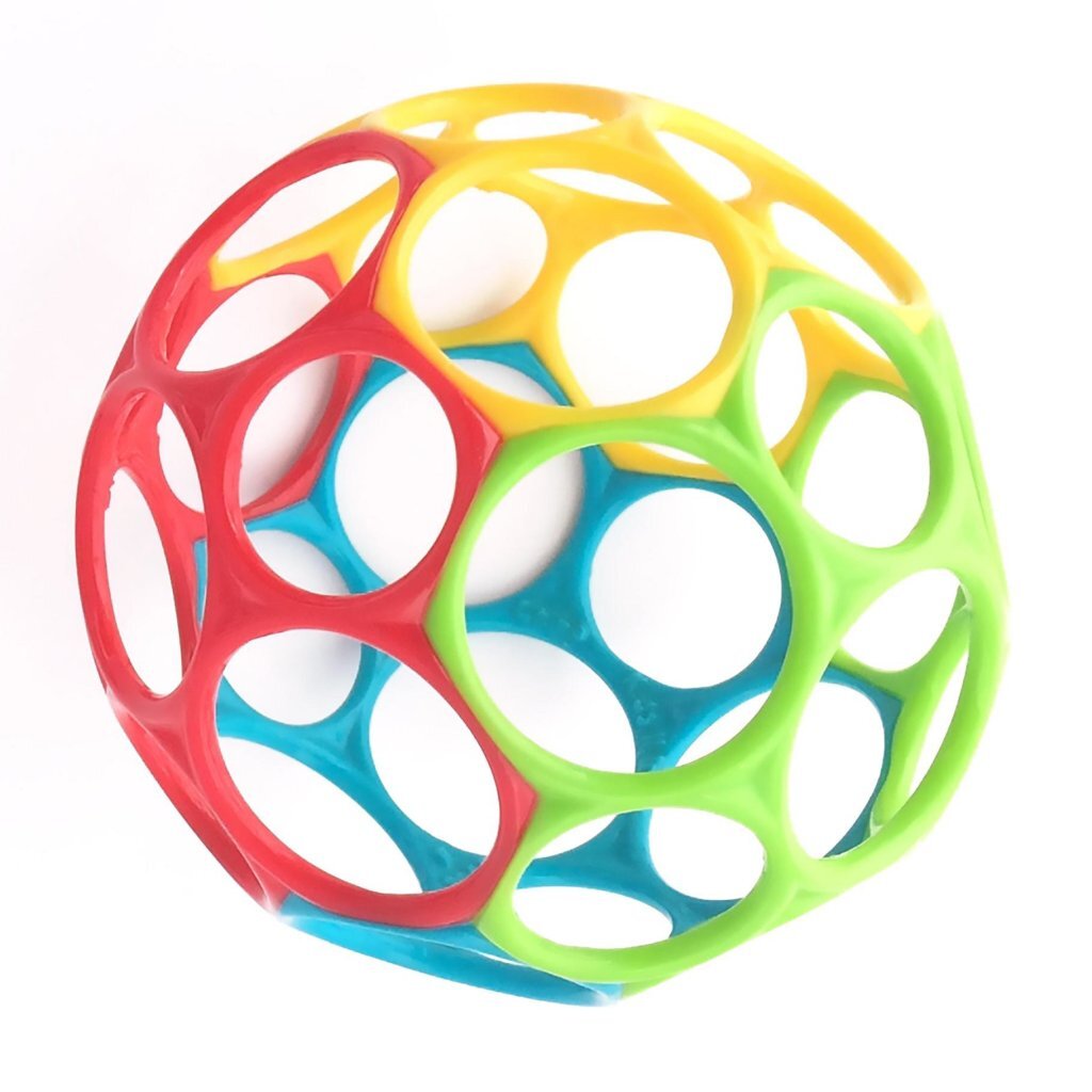 BRIGHT STARS Oball Classic flexible ball, easy to handle, sensory activity toy, multicolor 0 M+
