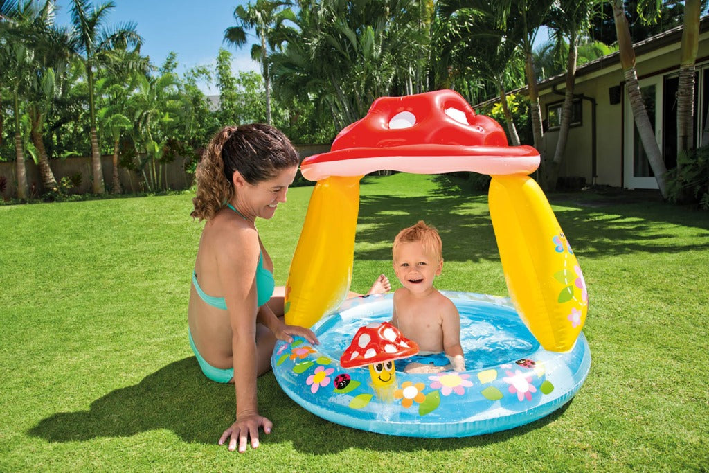 Intex 57114NP Mushroom Baby Pool 102x89 cm - Suitable for Ages 1-3 102x89cm