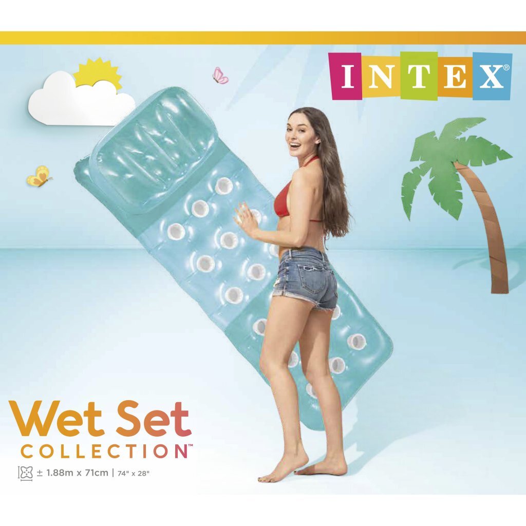 Intex 58890NP Wet Set Collection Pocket Air Mattress 188x71 cm Various Colors