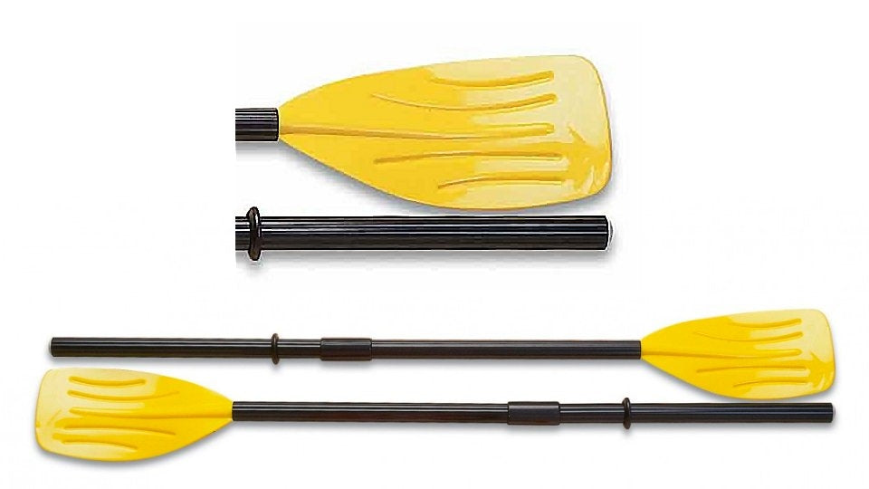 Intex Paddle Set 130 cm - 2x Ribbed Paddles - Sturdy Plastic - Easy Transport