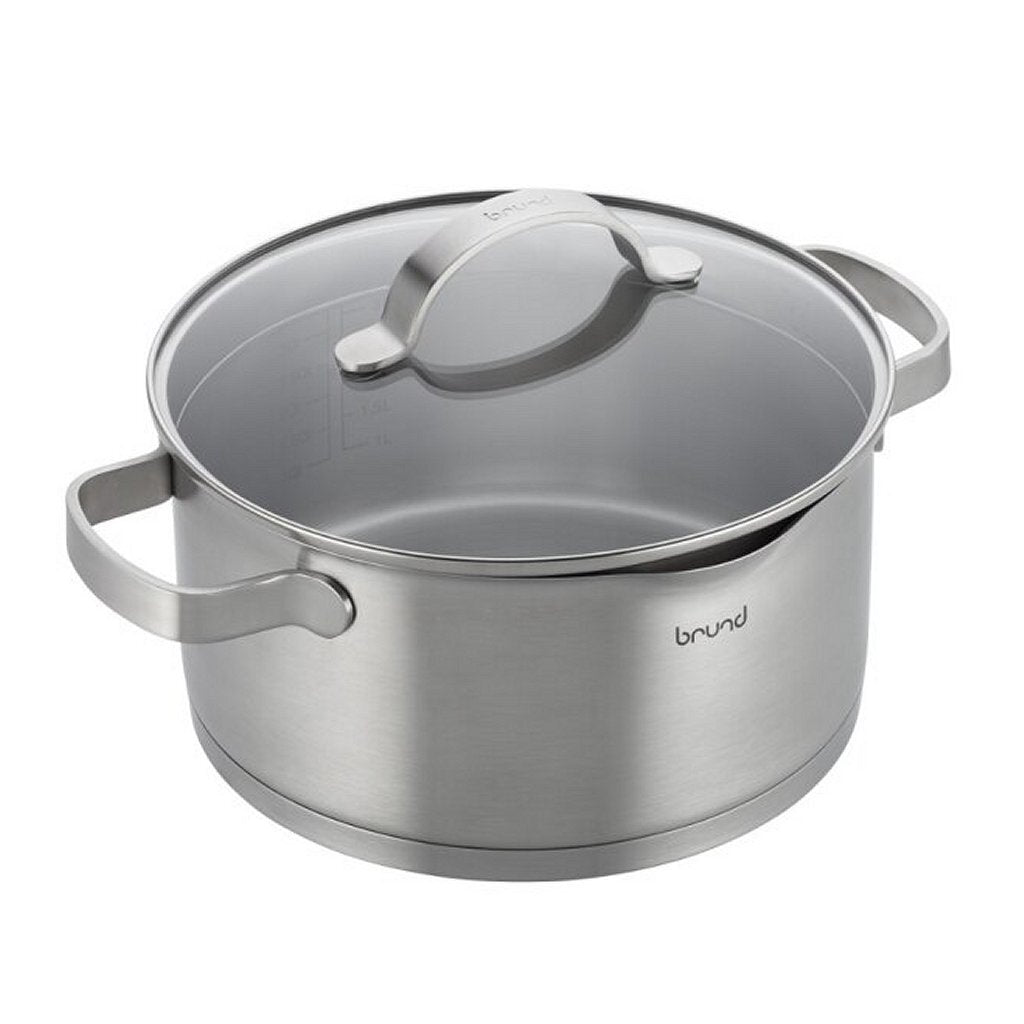 Brund Cooking Pot with Glass Lid 4 L Stainless Steel