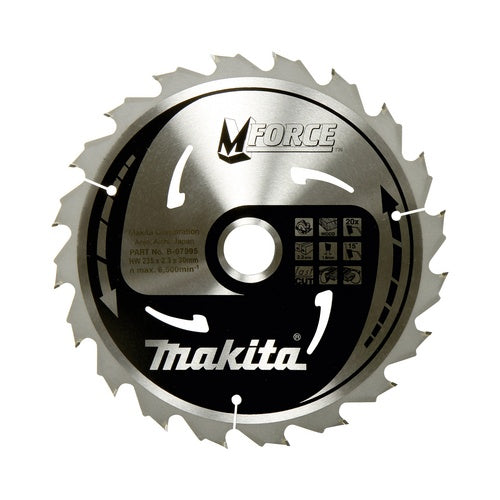 Makita M-Force - Kreissägeblatt - für Holz - 190 mm - 24 Zähne (B-32041) afbeelding 1