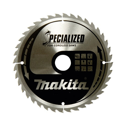 Makita Specialized - Kreissägeblatt - für Holz - 165 mm - 40 Zähne (B-32954) afbeelding 1