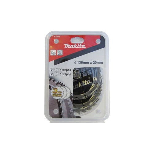 Makita Specialized - Sägeblattsatz - 3 Stücke - 136 mm (B-33897) afbeelding 1