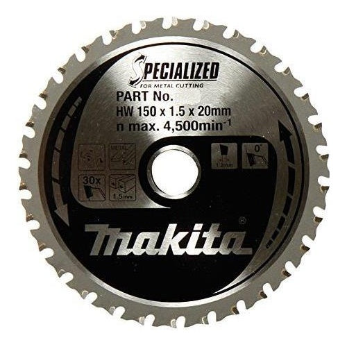 Makita Specialized - Kreissägeblatt - für Metall, Edelstahl, Stahl - 150 mm - 60 Zähne (B-47058) afbeelding 1