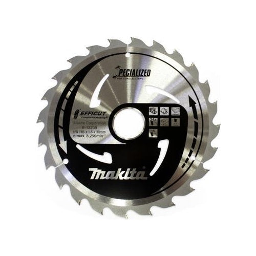Makita E-12239 Kreissägeblatt 185 x 30 x 1.5 mm Zähneanzahl: 24 1 St. (E-12239) afbeelding 1