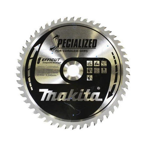 Makita Efficut - Kreissägeblatt - für Holz, Metall, WPC (Wood-Plastic-Composites) - 190 mm - 50 Zähne - für Makita DLS713NZ, DLS714NZ (E-12251) afbeelding 1