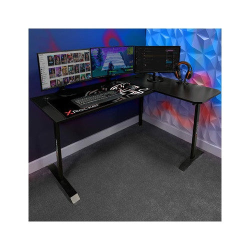 X Rocker 2022068 - Ecke - L-Form - Aluminium - Gaming - Karbonfaser - Grau (2022068) afbeelding 1
