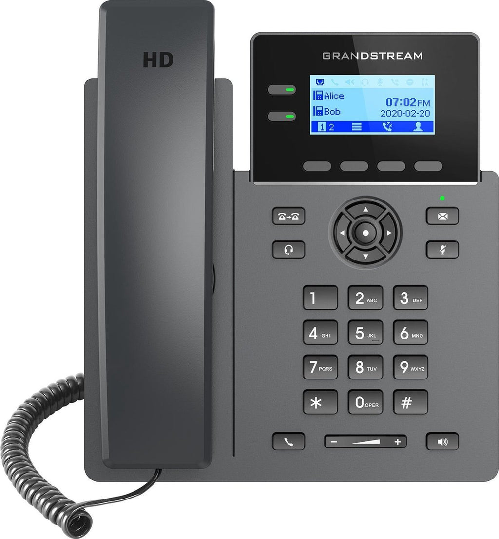 Grandstream GRP2602P - VoIP-Telefon - fünfwegig Anruffunktion - SIP, RTCP, RTP, SRTP, RTCP-XR - 2 Leitungen (GRP-2602P)