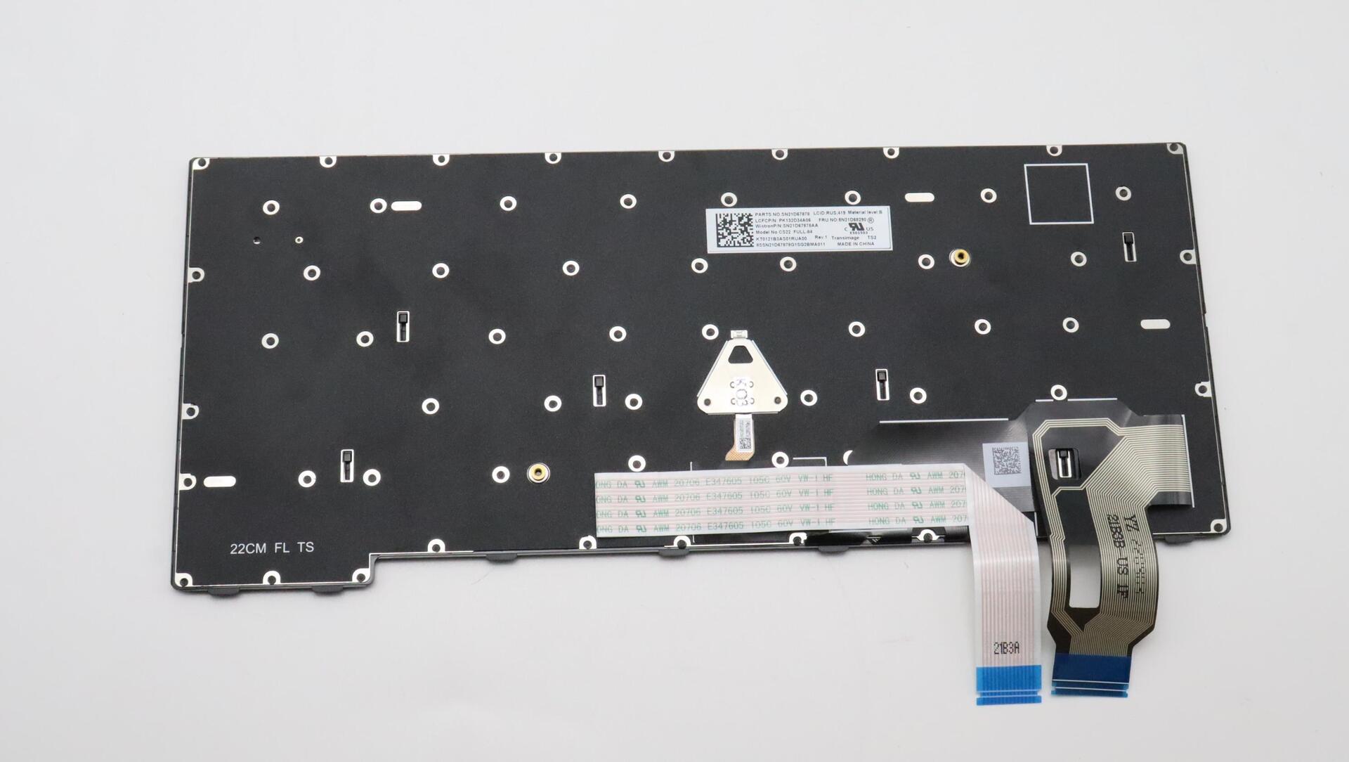 Lenovo Chicony Replacement Keyboard - Backlit - German - Black - for ThinkPad L14 Gen 3, P14s Gen 3, T14 Gen 3 (5N21D67982)