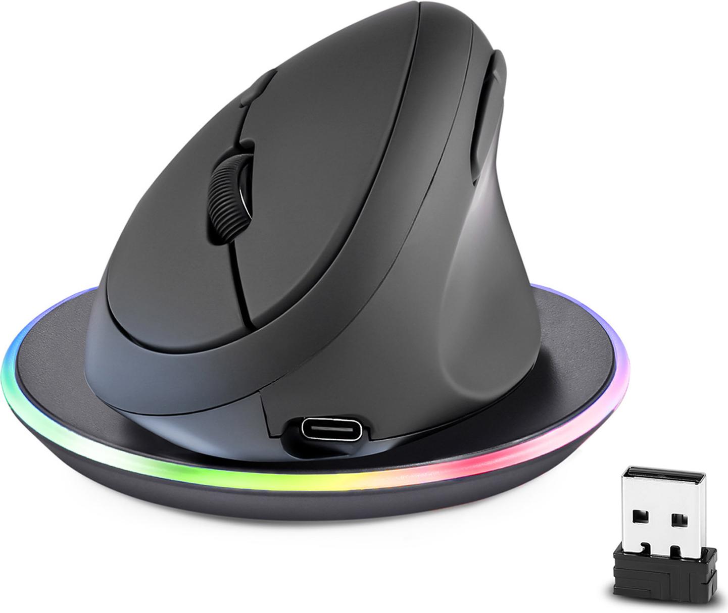 Perixx PERIMICE-719RX Wireless Rechargeable Vertical Mouse Right-Handed