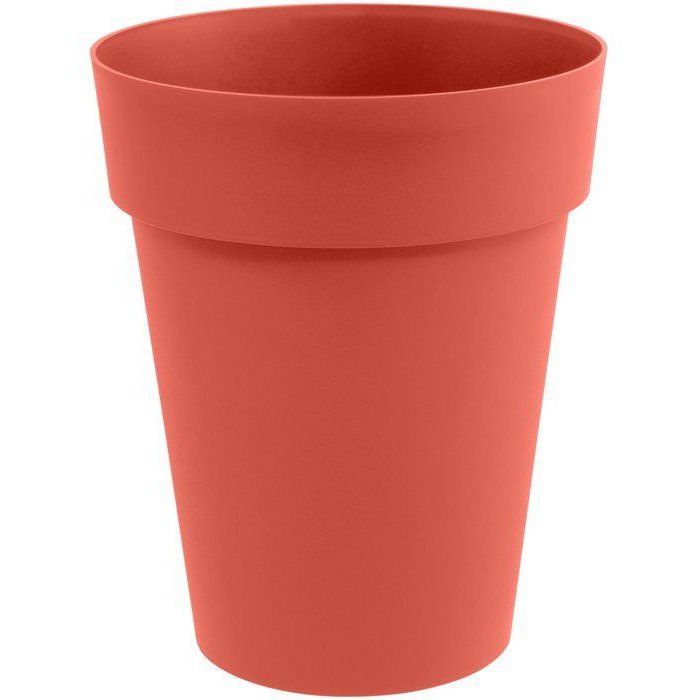 EDA Round Medium-Height Vase Ø 44 cm - Tuscany - 50 L - Pre-drilled - Terracotta Orange