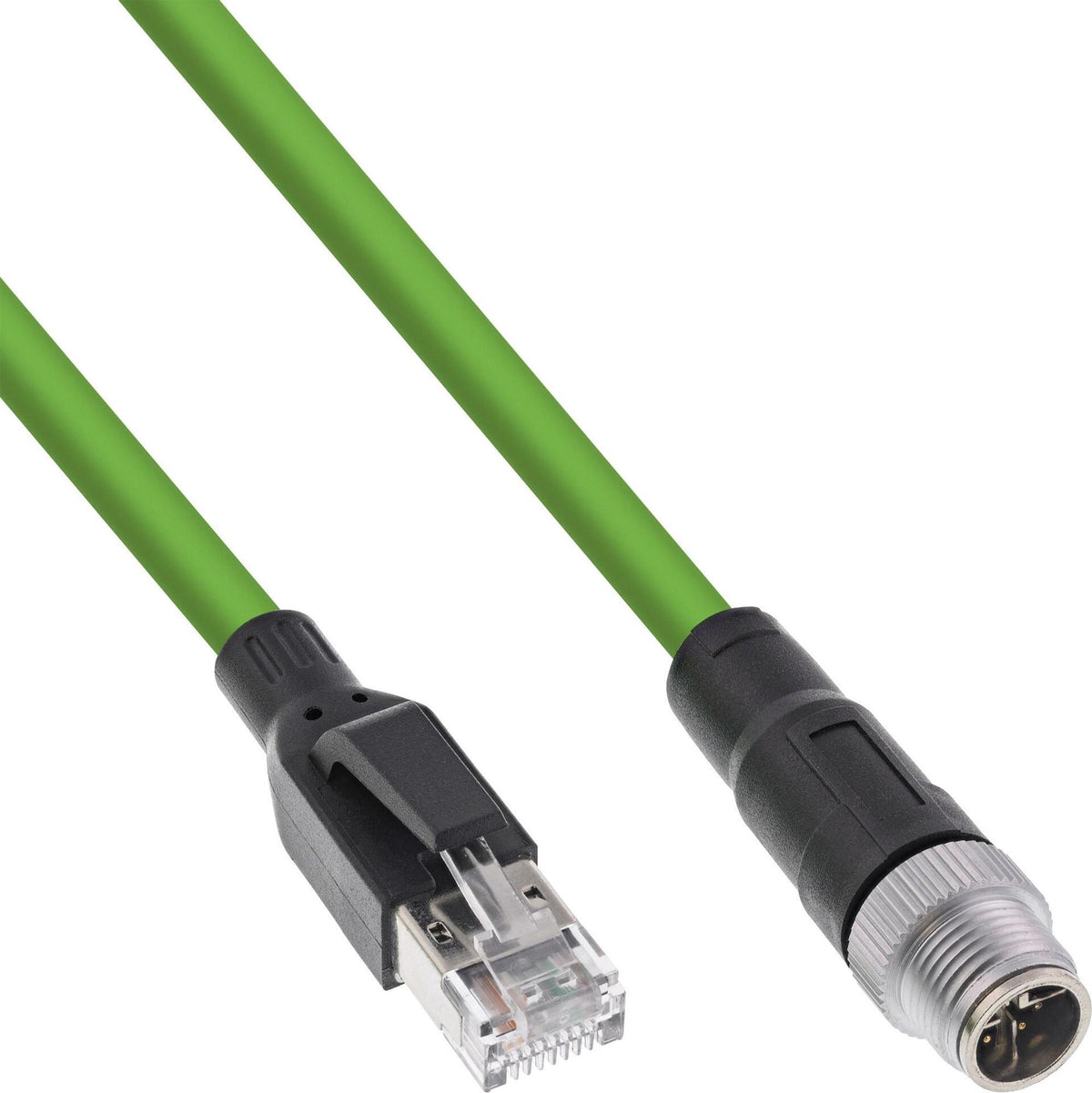 InLine Industrial Network Cable - M12 8-Pin X-Coded Male to RJ45 Male - Cat.6A 5 m