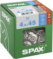 SPAX 4587000450456 Spenglerschraube 4.5 mm 45 T-STAR plus Stainless Steel A2 - 80 Pieces (4587000450456)