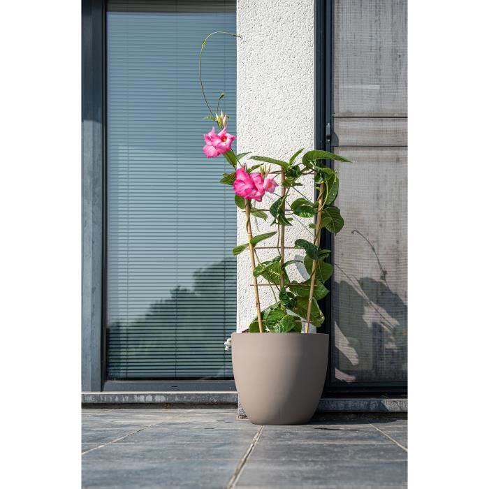 GARDEN ID Flower Pot - Phoenix Taupe - 38 x 34 cm - 100% Recycled - Frost and UV Resistant