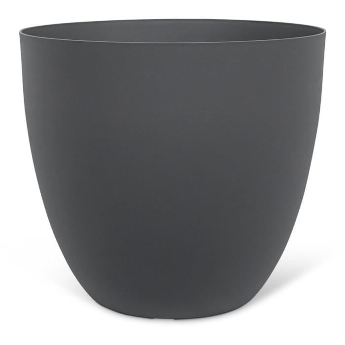 GARDEN ID Flower Pot - Phoenix Anthracite - 38 x 34 cm - 100% Recycled - Frost and UV Resistant
