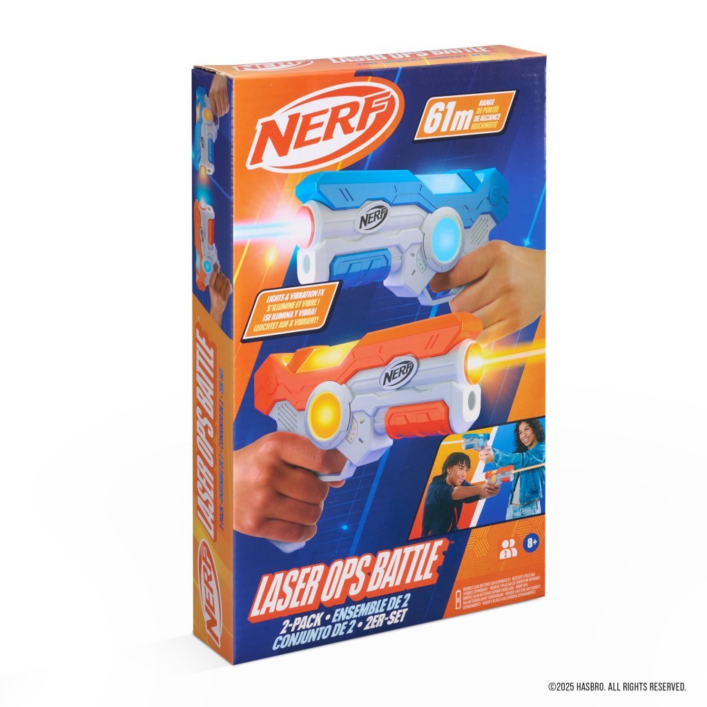 Nerf Laser OPS Battle 2 Pack - Red and Blue Blasters
