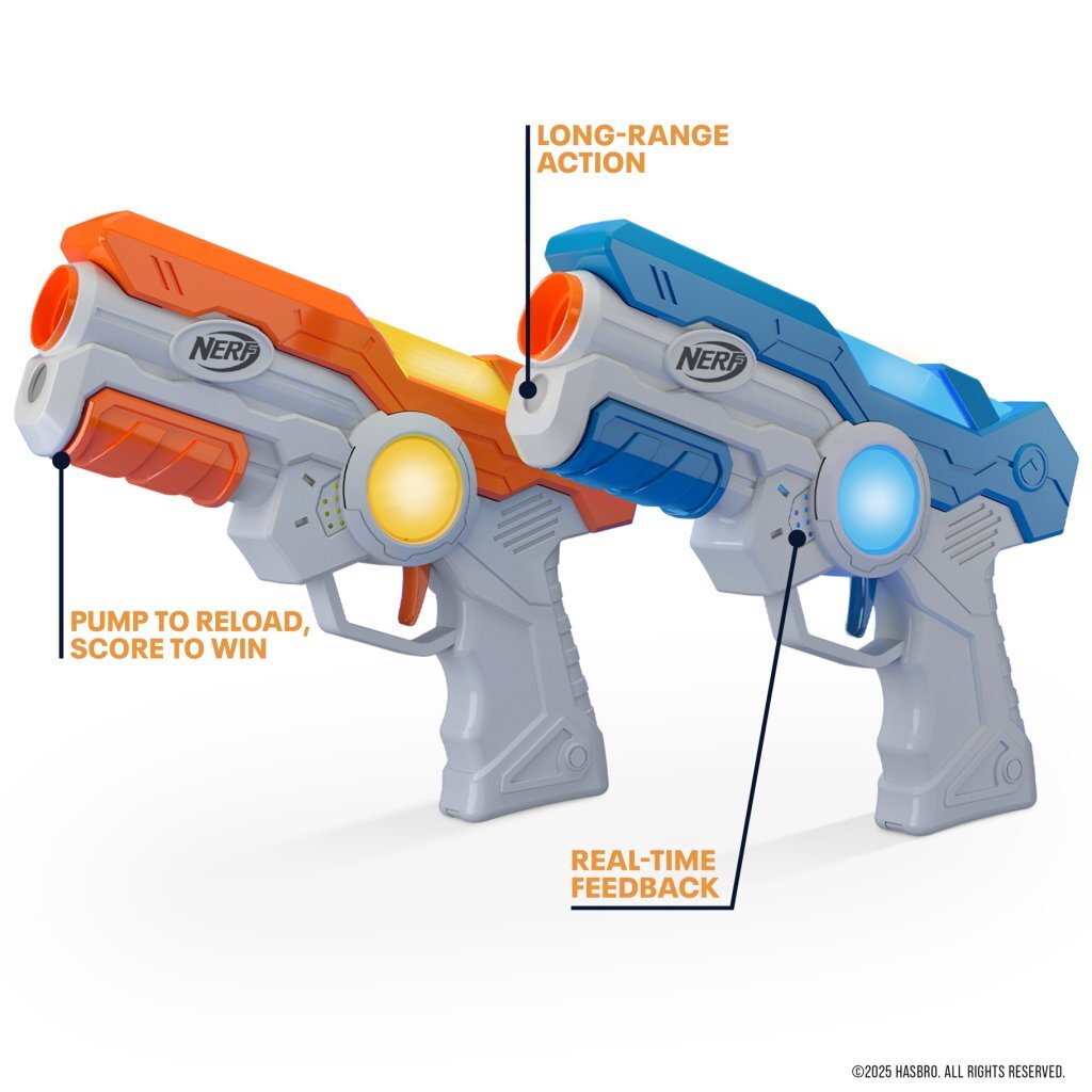 Nerf Laser OPS Battle 2 Pack - Red and Blue Blasters