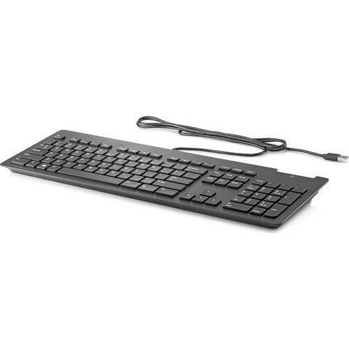 HP Business Slim - Tastatur - mit Smart Card reader - USB - Deutschland - Schwarz afbeelding 1