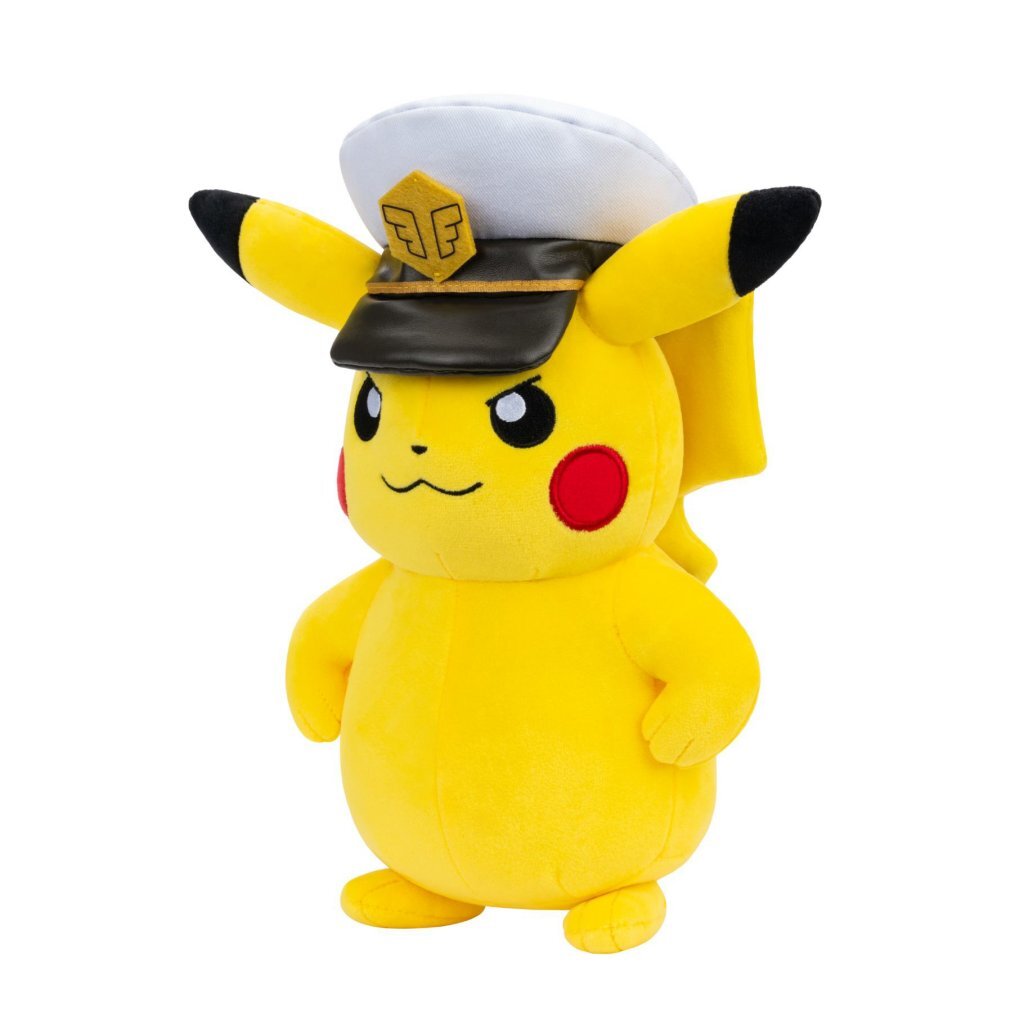 Pokémon Plush Captain Pikachu 20 cm - Soft Toy with Captain's Hat