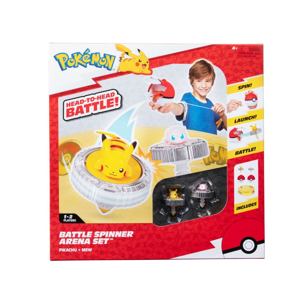 Pokémon Battle Spinners + Arena Playset - Includes Pikachu and Mew