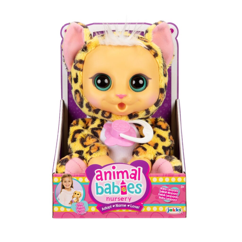 Jakks Animal Babies Leopard with Sound - Interactive Toy for Kids