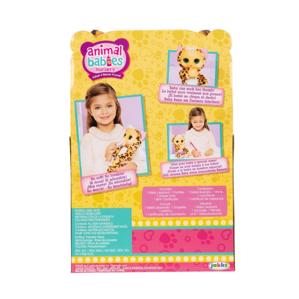 Jakks Animal Babies Leopard with Sound - Interactive Toy for Kids