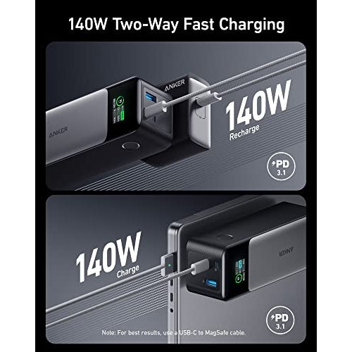 Anker 737 24000 mAh Schwarz - Silber (A1289011) afbeelding 2