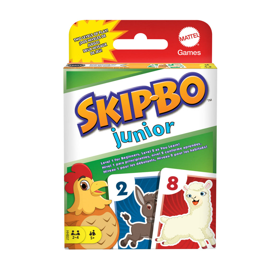 Mattel Skip-Bo Junior Card Game - For 2 to 4 Players