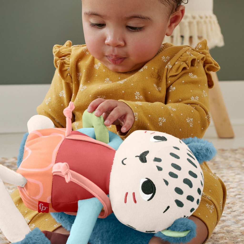 Fisher Price Plush Doll Snow Leopard - Planet Friends - Eco-Friendly - 3 Months+