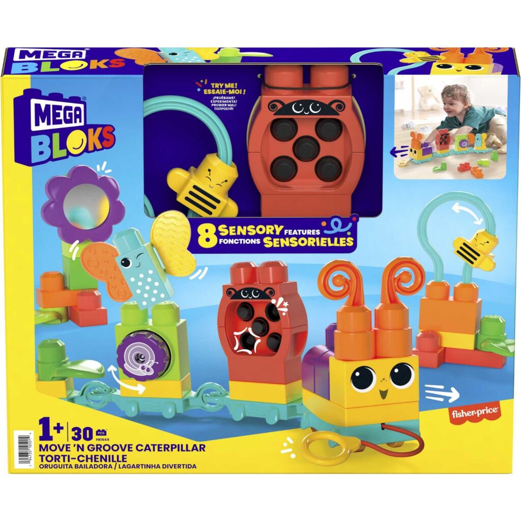 Mega Bloks Move and Groove Caterpillar Train Set for Toddlers
