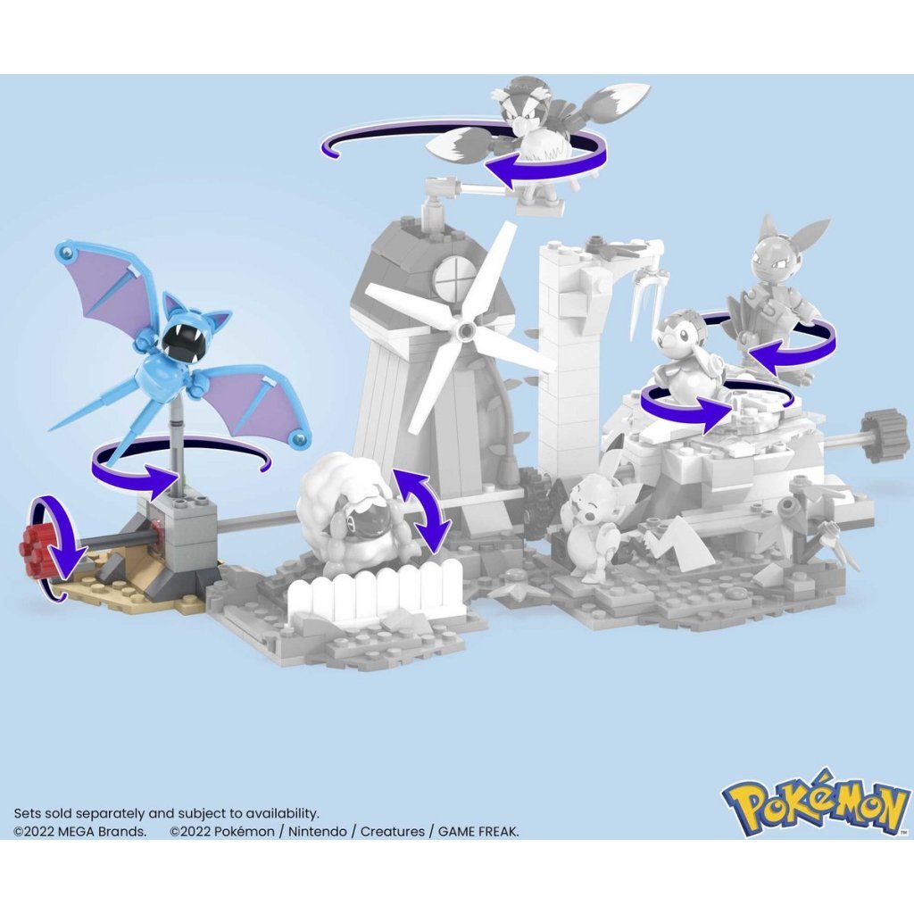 Pokémon Mega Bloks Zubat's Midnight Flight Building Set with Motion Brick 61-delig