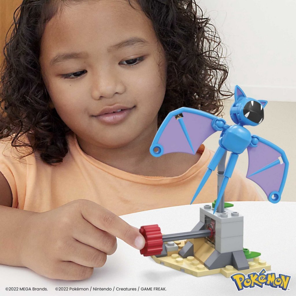 Pokémon Mega Bloks Zubat's Midnight Flight Building Set with Motion Brick 61-delig