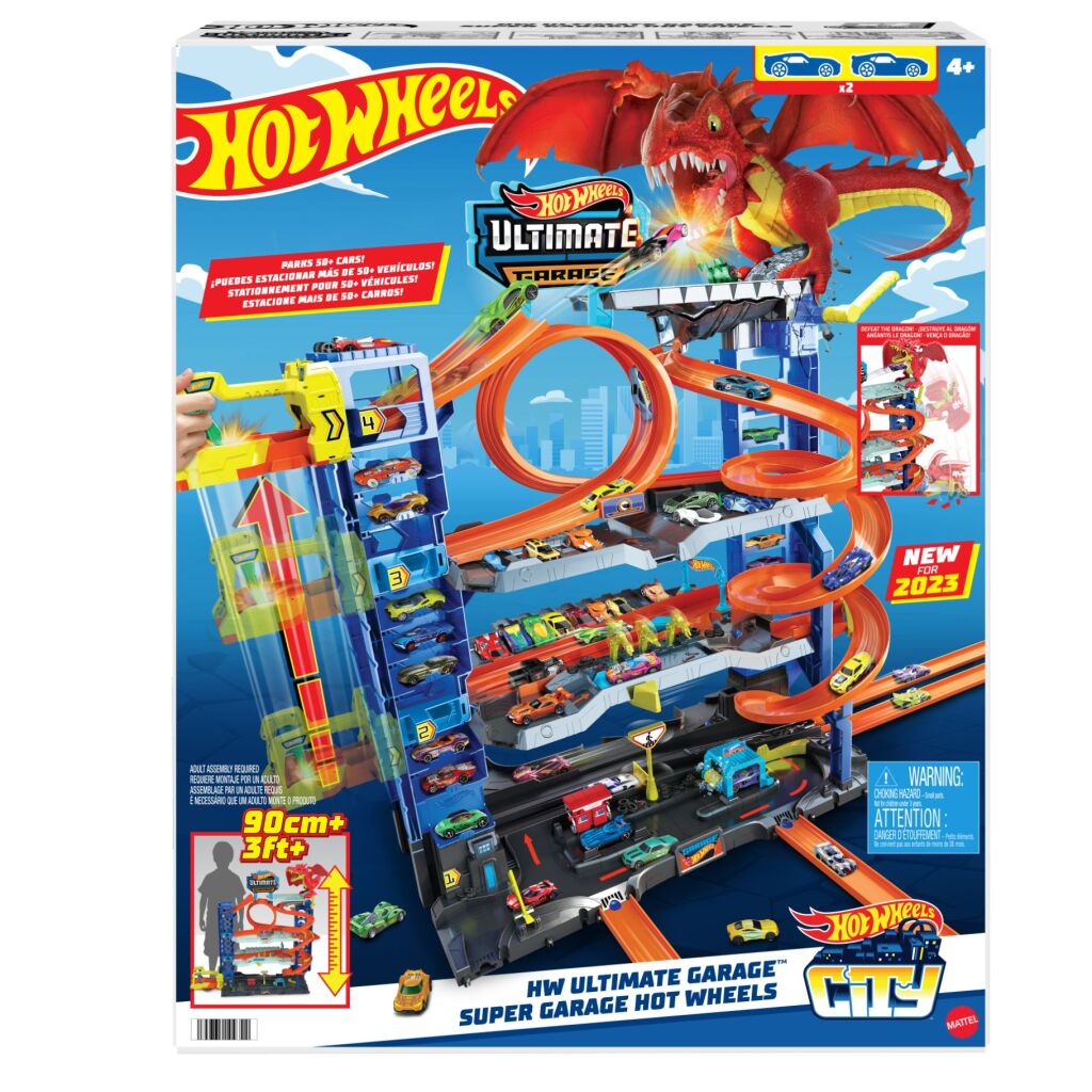 Hot Wheels City Ultimate Garage Playset + 2 Cars - Multi-Level, Suitable for Ages 5+