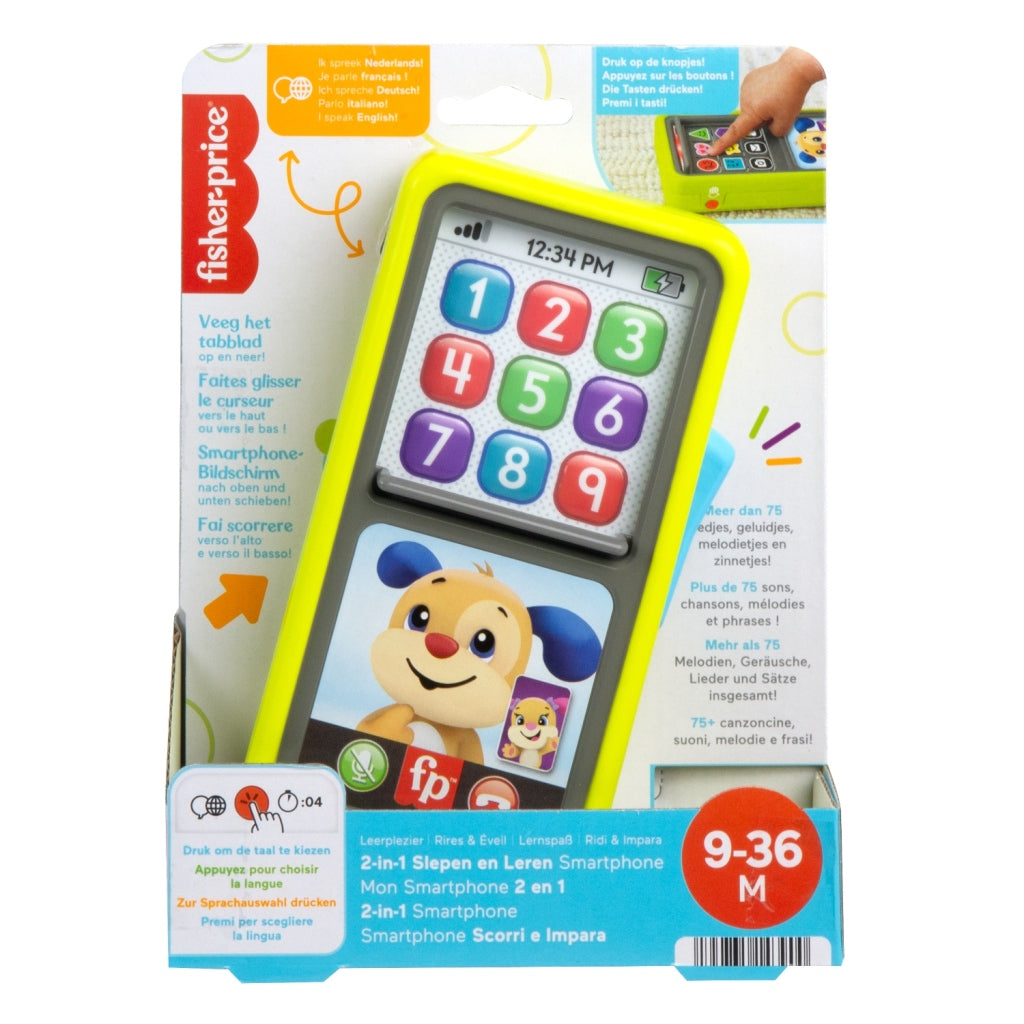 Fisher Price 2-in-1 Drag and Learn Smartphone - Light and Sound - 9 Months+