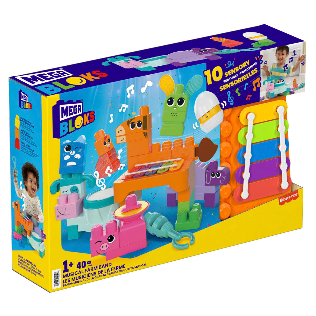 Mega Bloks Music Farm Band 40-Piece Building Set