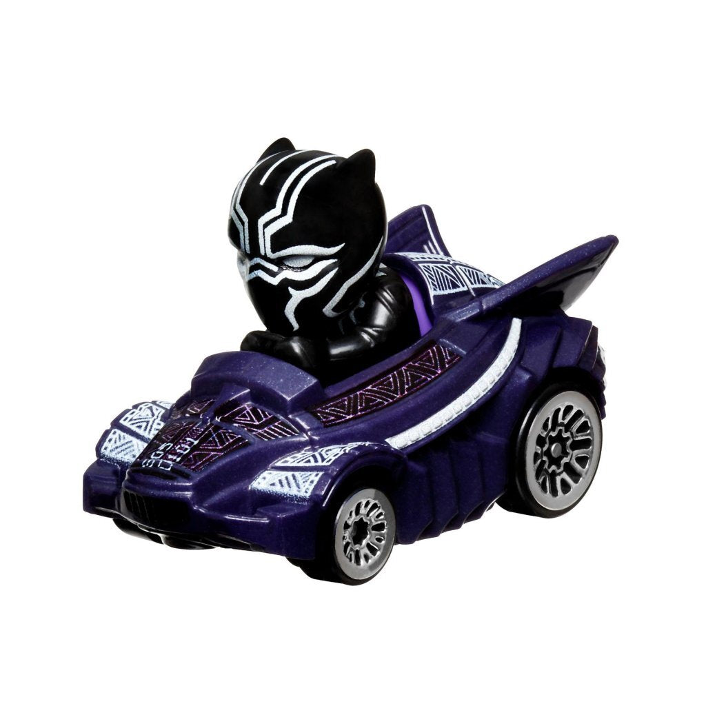 Hot Wheels Marvel Racers 5-Pack with Rocket, Black Panther, Captain Marvel, Captain America and Thanos