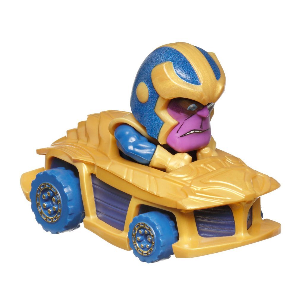 Hot Wheels Marvel Racers 5-Pack with Rocket, Black Panther, Captain Marvel, Captain America and Thanos