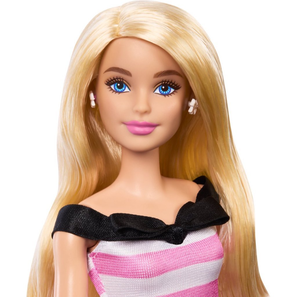 Barbie → 65th Anniversary Doll → Pink and White Striped Dress → Ages 3+