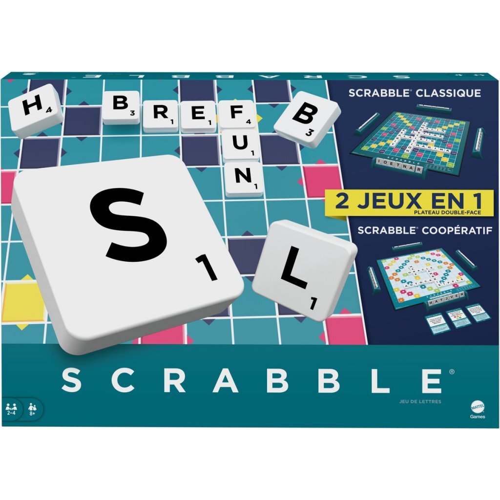 Mattel 2in1 Scrabble French Board Game for Ages 10+