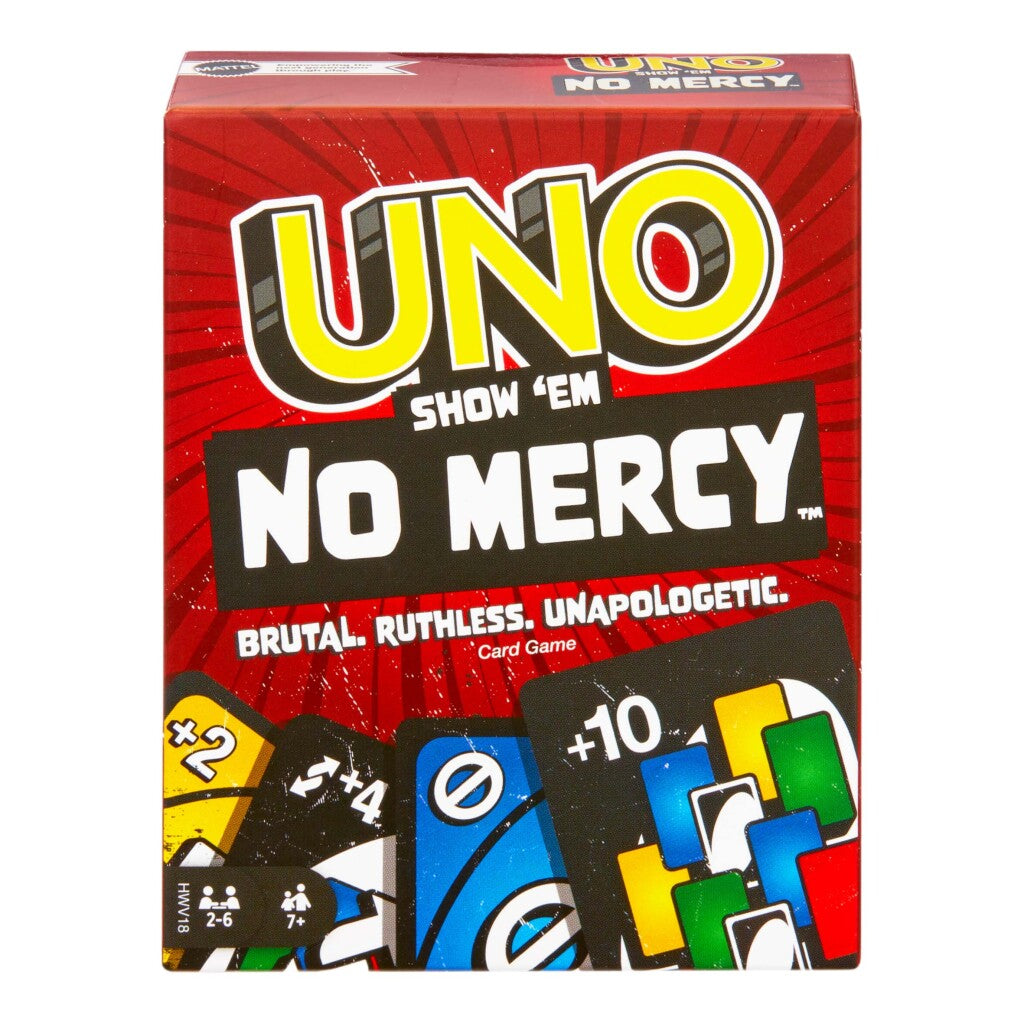Mattel UNO No Mercy - Card Game with Strict Penalties - Family Fun