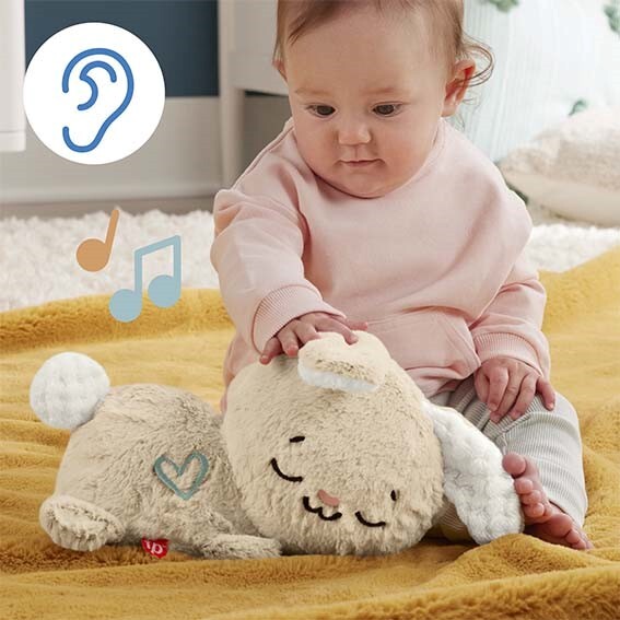 Fisher Price Soothe and Settle Plush Rabbit + Light and Sound - Baby Toy