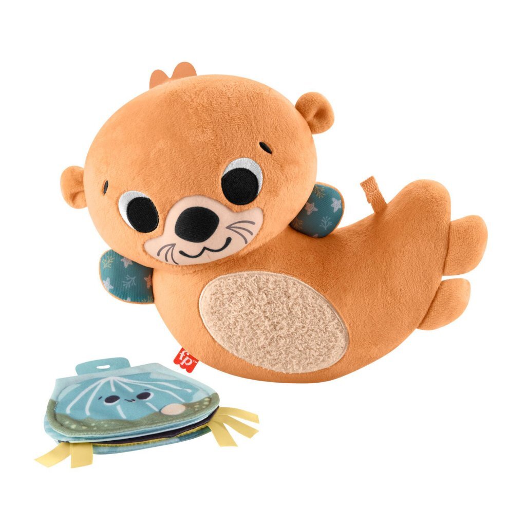 Fisher Price 2-in-1 Rocking Otter Plush Toy - Tummy Time to Sitting Play