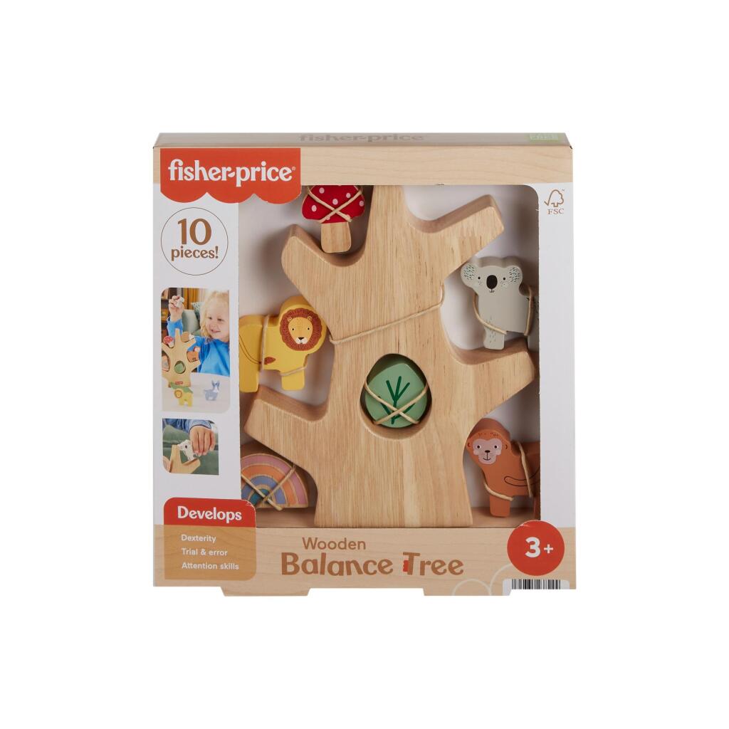 Fisher Price Wooden Balance Tree - 10 Parts - Montessori Play for Toddlers