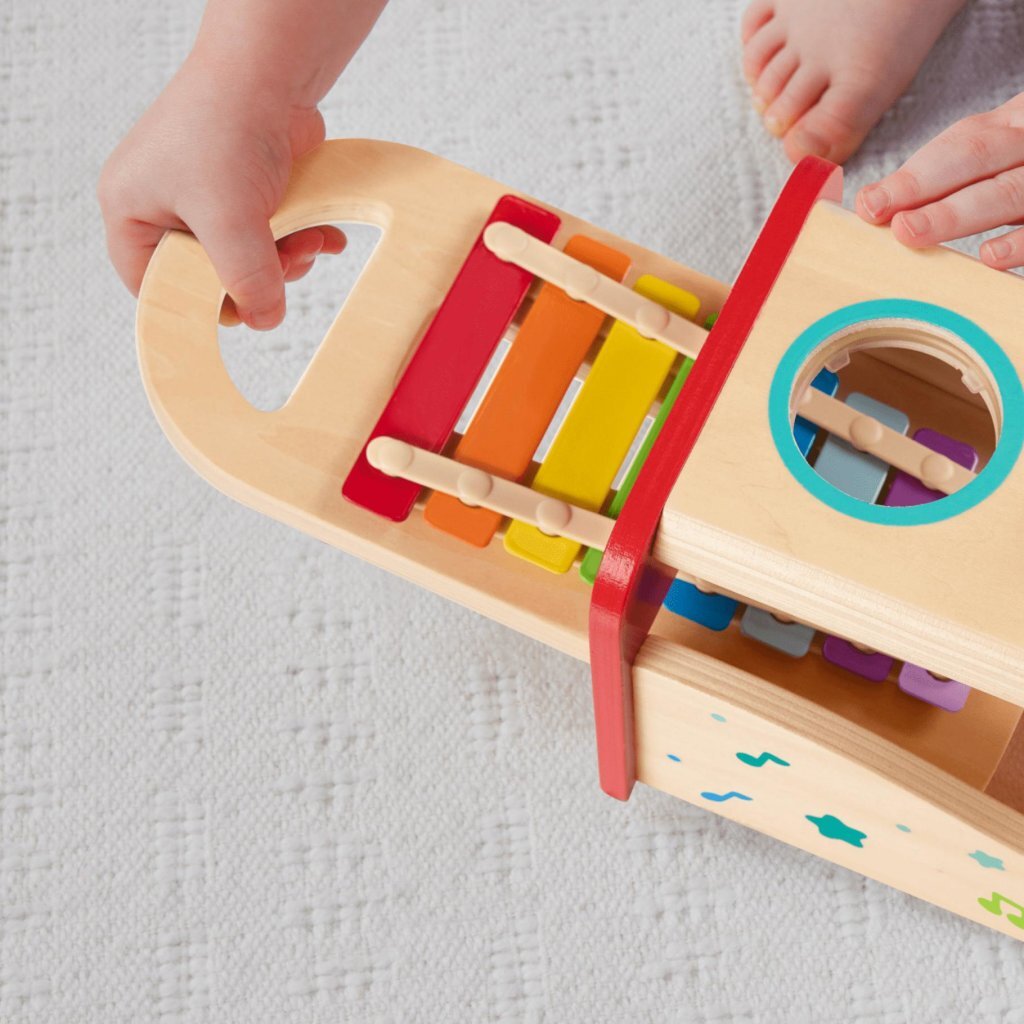 Fisher Price Wooden Pound & Tap Bench Xylophone Toy for Toddlers