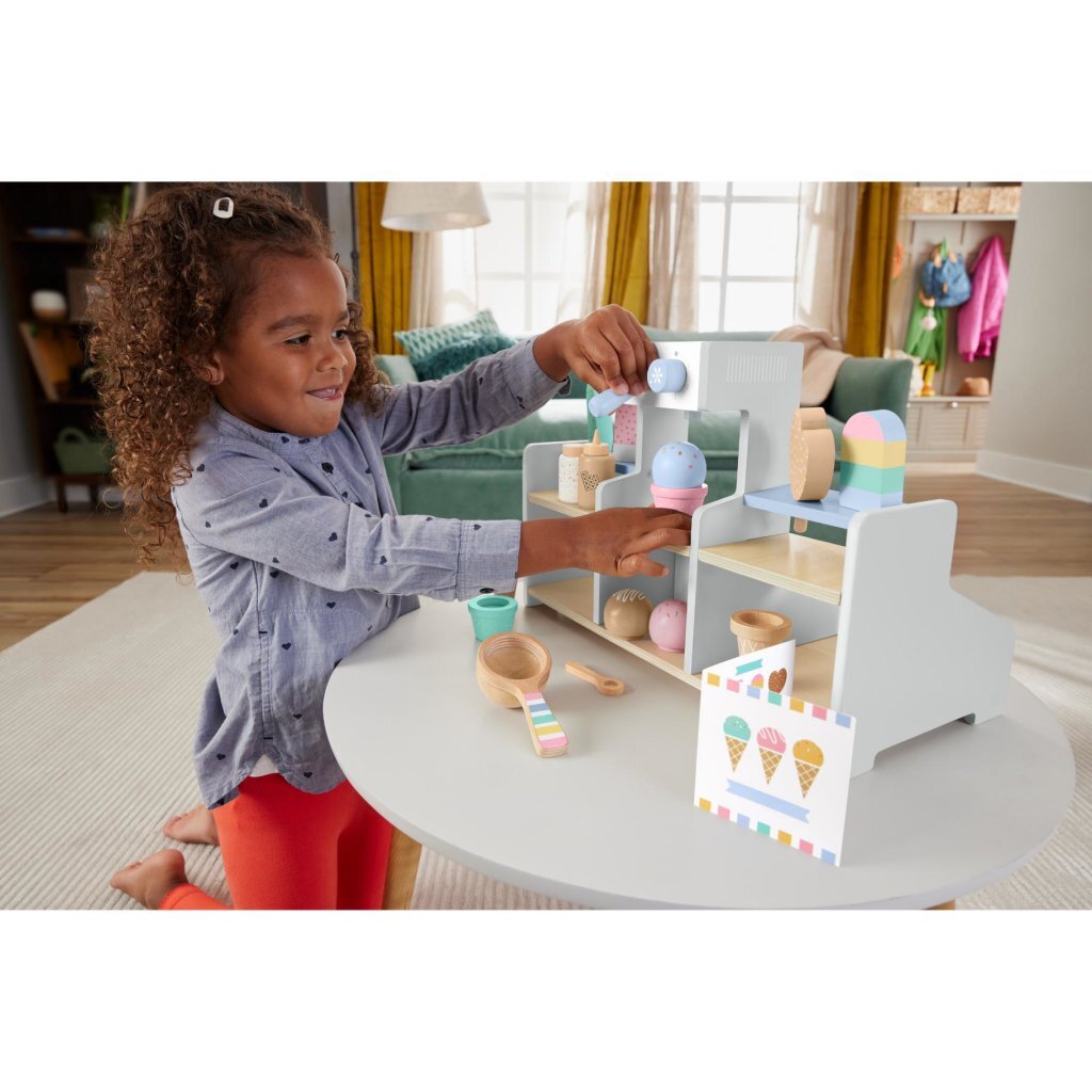 Fisher Price Wooden Ice Cream Parlor Playset 18-Piece Set