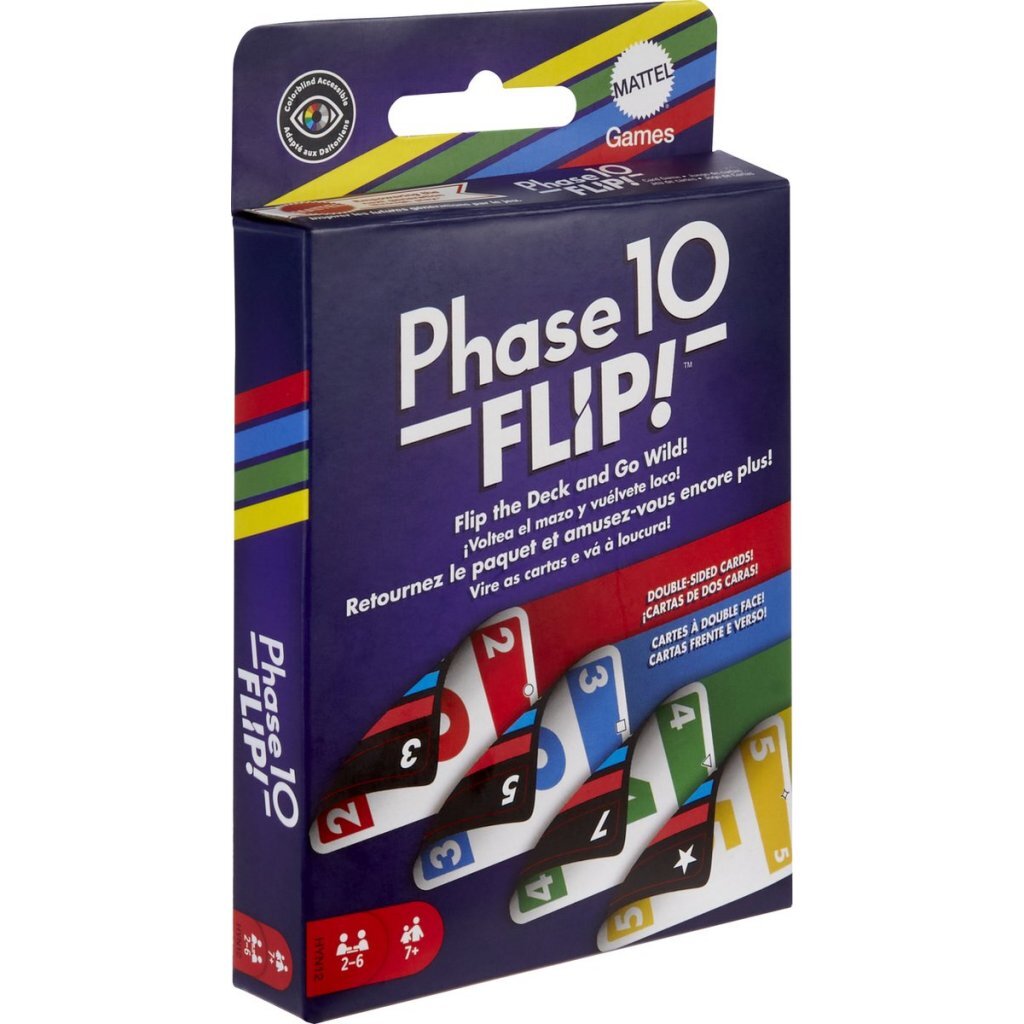 Mattel Phase 10 Flip - Card Game for Ages 7+