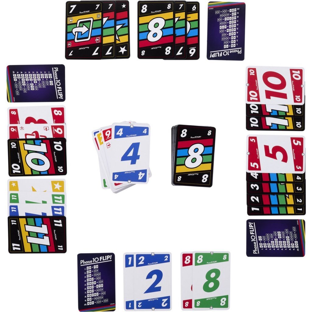 Mattel Phase 10 Flip - Card Game for Ages 7+