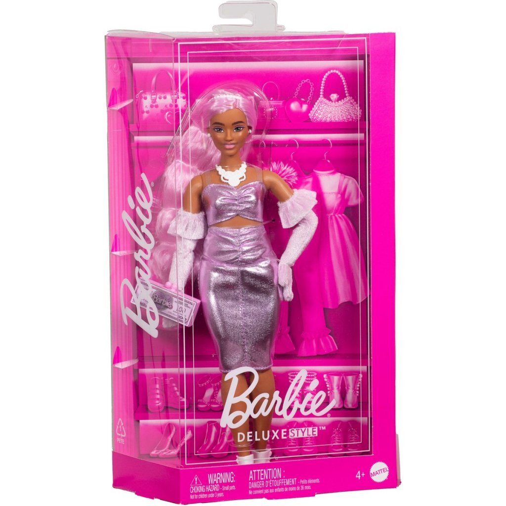 Barbie Fashionista Deluxe Doll with Metallic Pink Hair